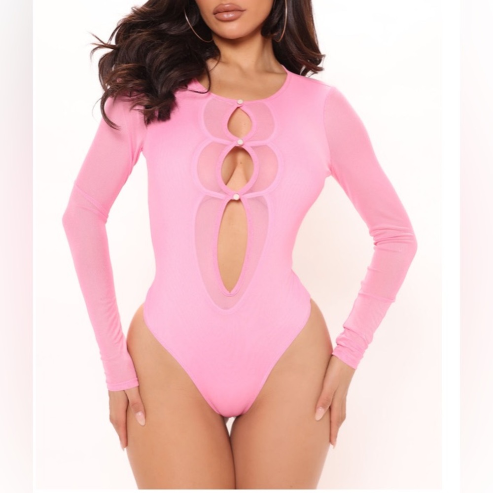 Pink body suit